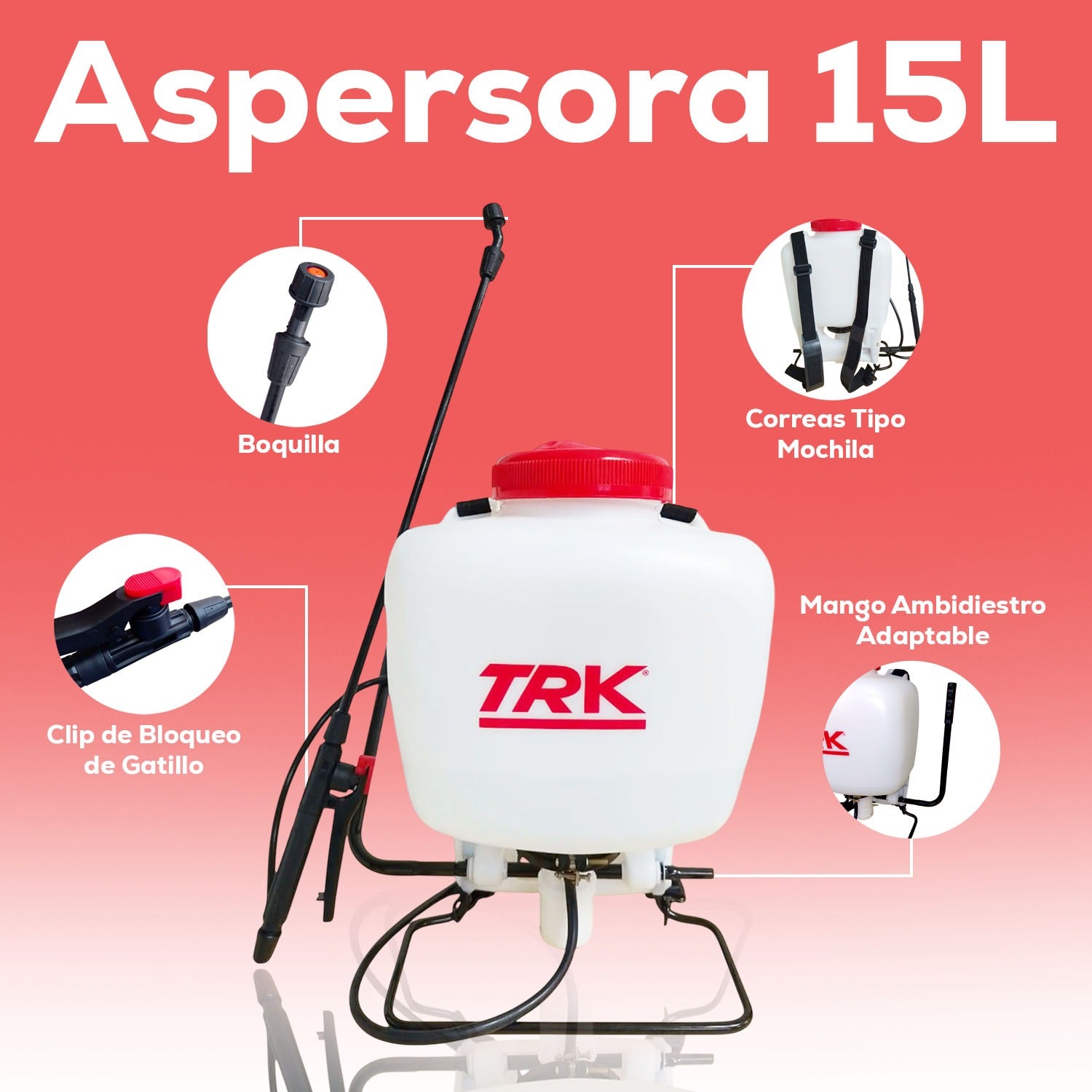 Aspersora Fumigadora Manual De Mochila 15 Litros TRK