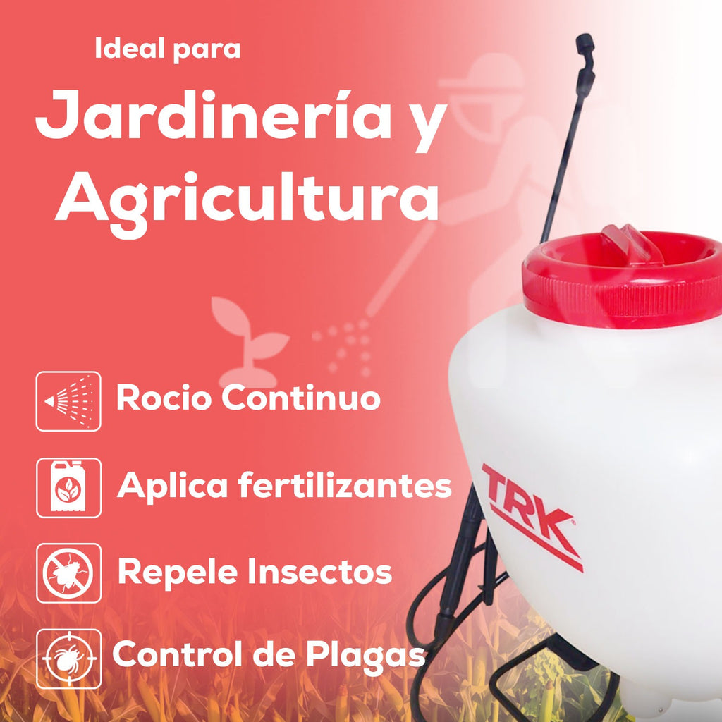 Aspersora Fumigadora Manual De Mochila 15 Litros TRK