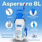 Aspersora Fumigadora Manual Agrícola 8 Litros TRK